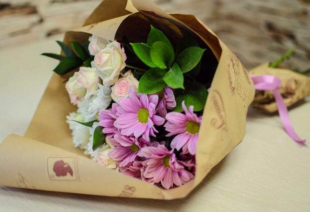 Букет цветов из: Розы и Хризантемы в Вельске