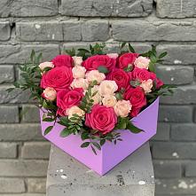 Цветочная композиция из Розы в коробке в Вельске