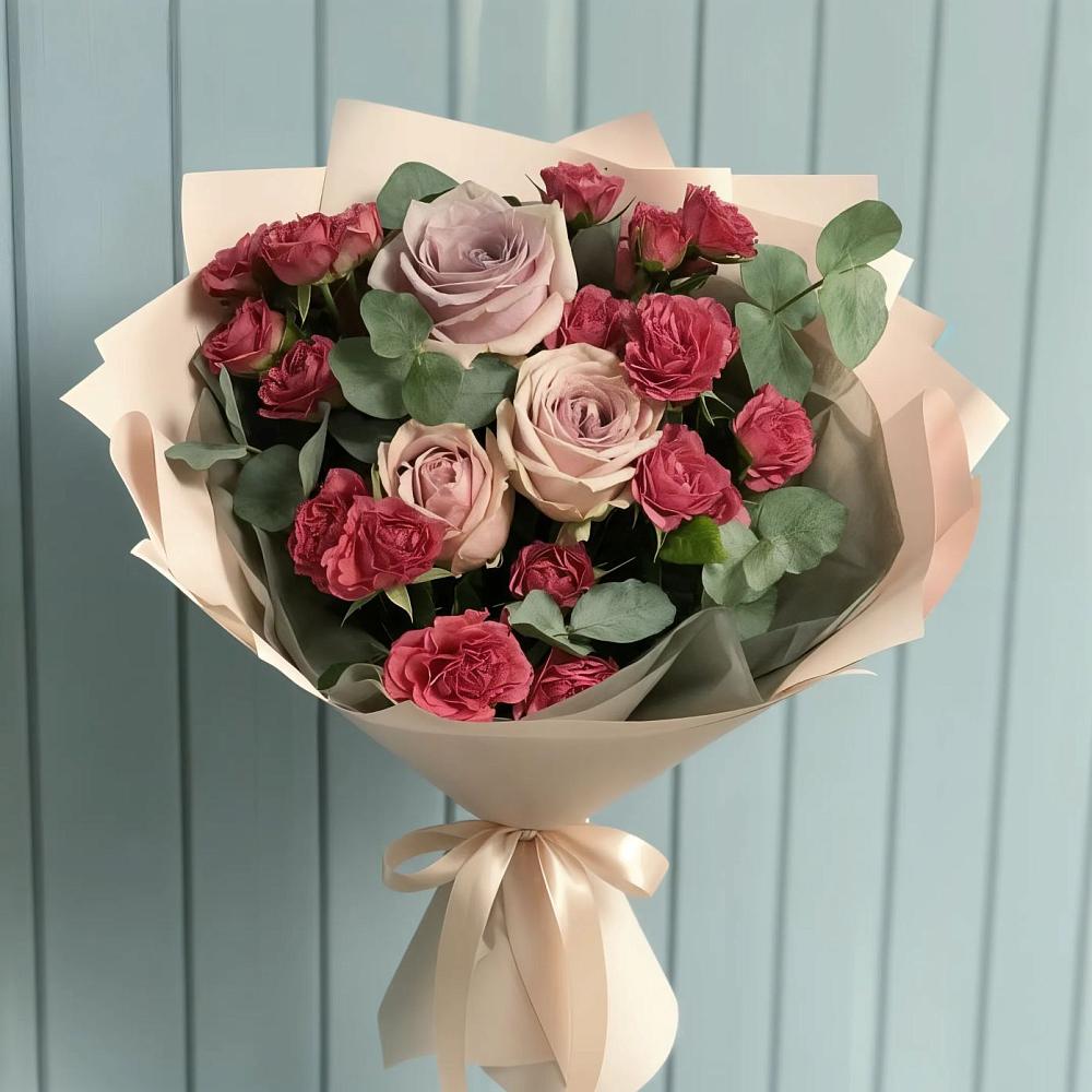 Букет цветов из: Гвоздики и Розы в Вельске