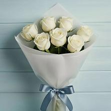 Букет 7 Белых роз Эдлесс Лав #REPLACE_PRED# Вельске