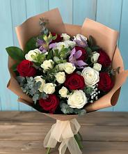Букет цветов из:  Розы и Альстромерии в Вельске