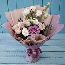 Букет цветов из:  Розы и Лизиантусы в Вельске