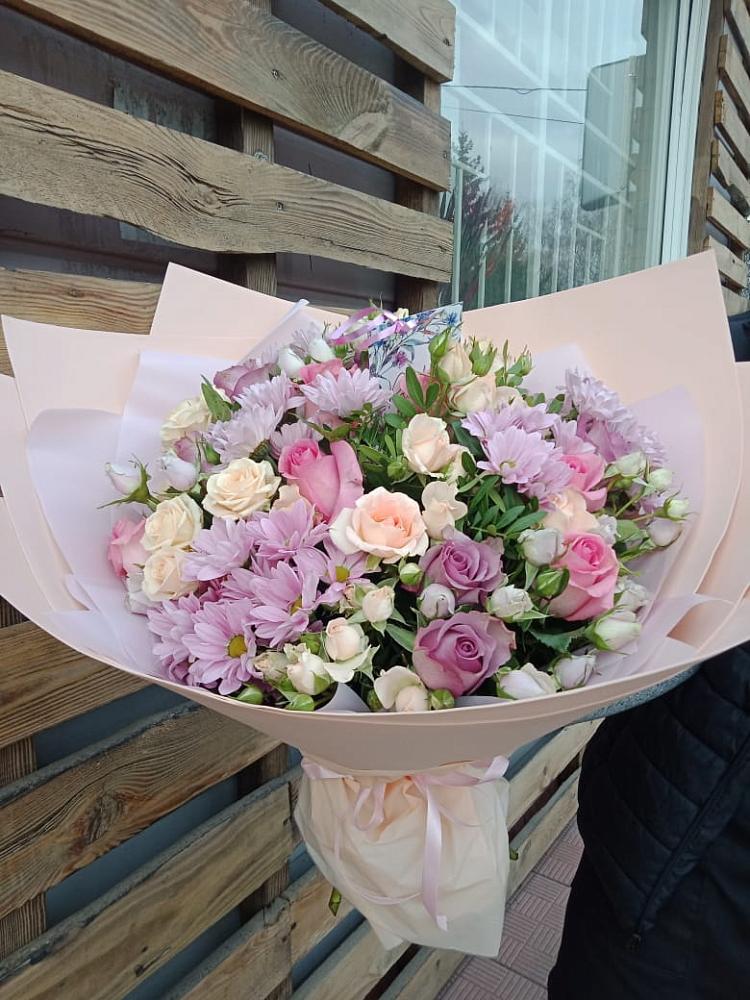 Букет цветов из: Розы и Хризантемы в Вельске