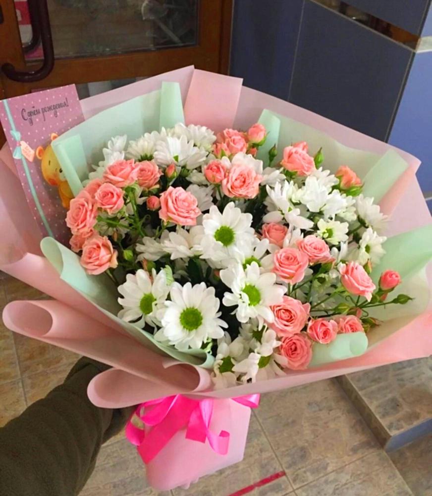 Букет цветов из: Розы и Хризантемы в Вельске