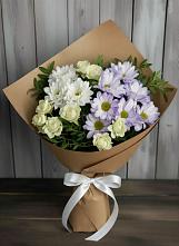 Букет цветов из:  Хризантемы и Розы в Вельске