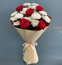 Букет цветов из:  Розы и Хризантемы в Вельске