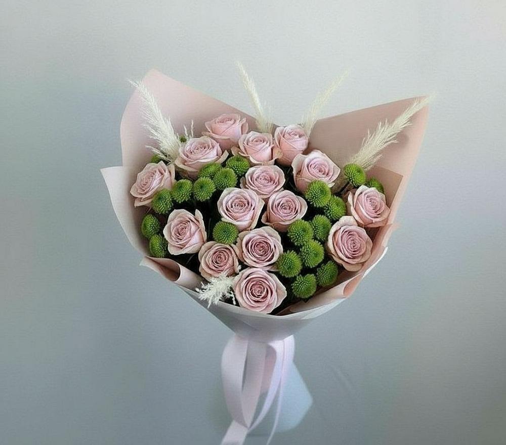 Букет цветов из: Розы и Хризантемы в Вельске