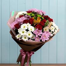 Букет цветов из:  Розы, Хризантемы и Альстромерии #REPLACE_PRED# Вельске