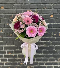 Букет цветов из:  Герберы и Хризантемы в Вельске