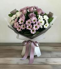 Букет цветов из:  Хризантемы и Розы в Вельске