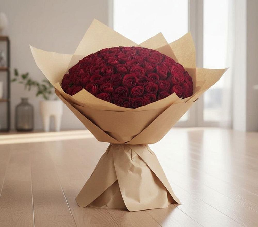 Букет 101 Красная роза в Вельске