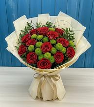 Букет цветов из:  Розы и Хризантемы в Вельске