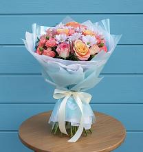 Букет цветов из:  Хризантемы и Розы в Вельске