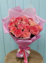 Букет 15 Розовых роз Равель в Вельске