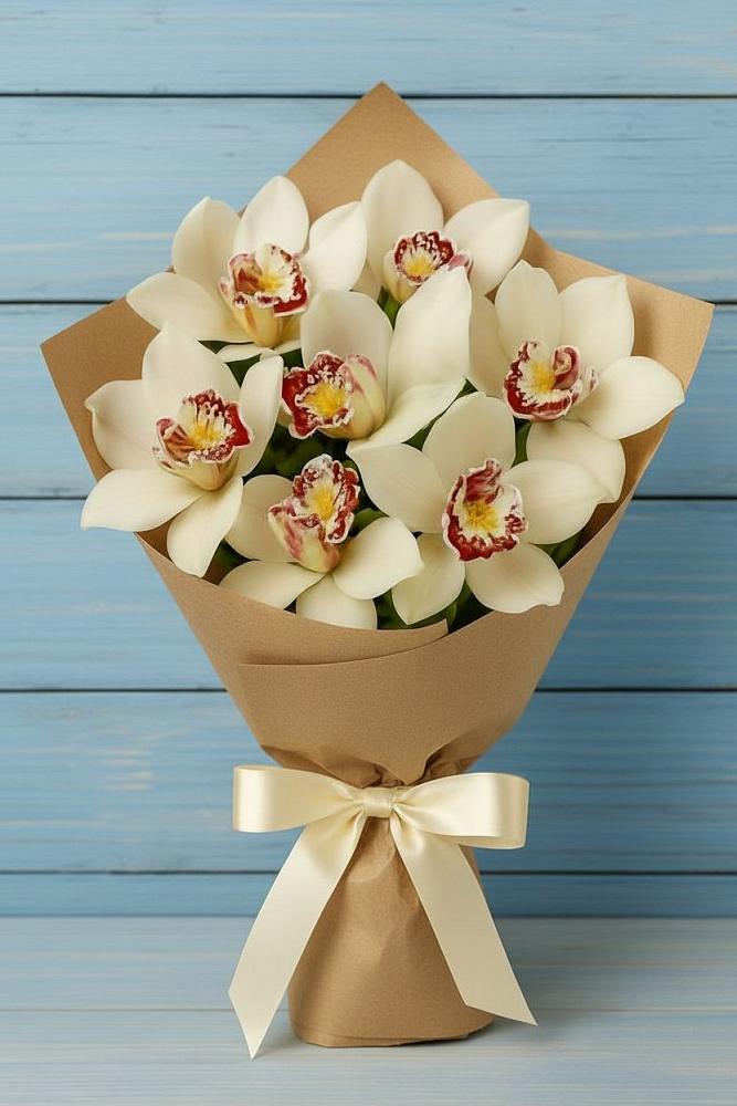 Букет цветов из: Орхидеи и Розы в Вельске